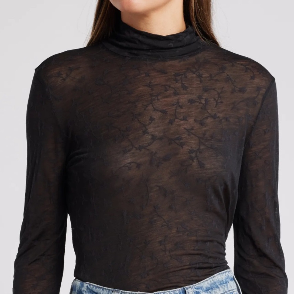 rag & bone Black Long Sleeve Tee